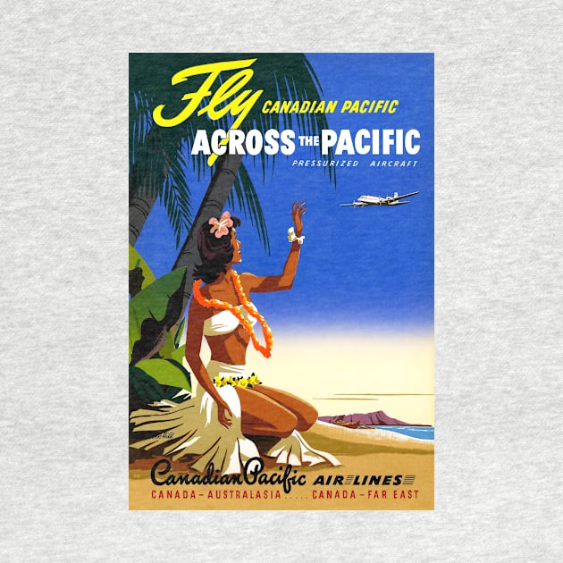 Vintage Travel Poster Fly Canadian Pacific Canada Pacific by vintagetreasure